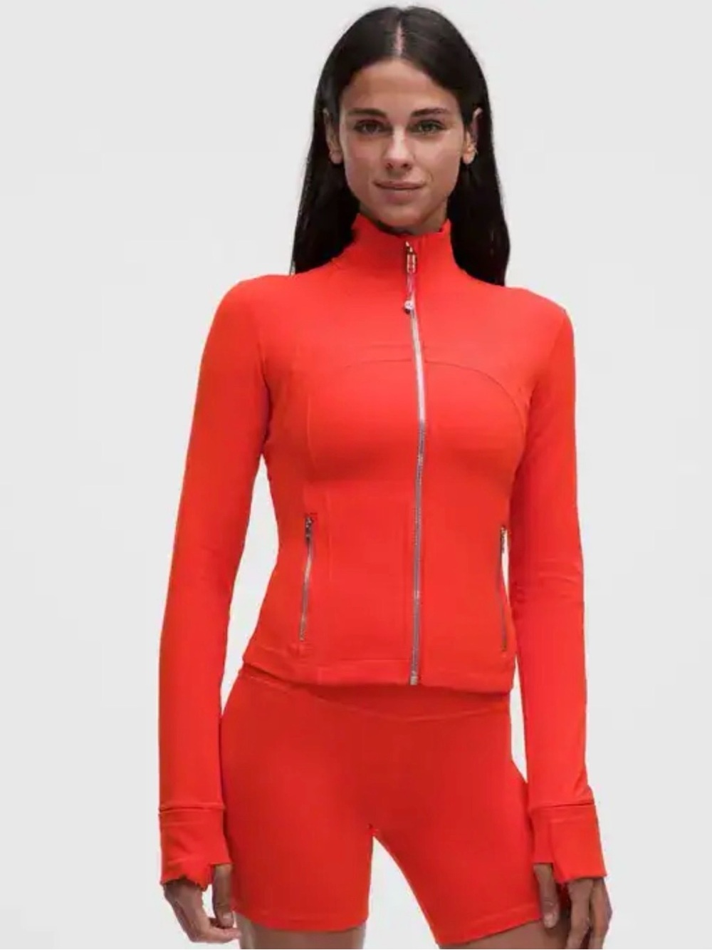 NWT Lululemon Define Cropped Jacket NuLu size 8 - in Cherry Ember/Mirror Silver
